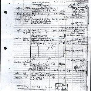 Army Records Ron Sheet 11