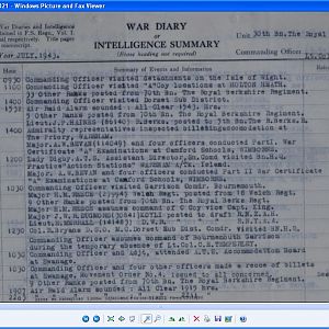 30th Royal Berkshires 1 To 18 Jul 1943