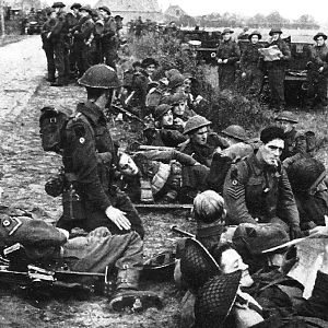 8th Royal Scots.  A break on the road to Tilburg.