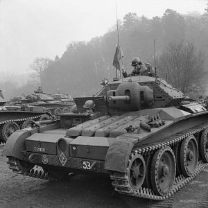 Covenanter tanks of the 2nd (Armoured) Irish Guards, Guards Armoured Division, Southern Command, 3 March 1942; IWM H 17570