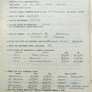 CARDWELL, Roy Arthur George, 2719825, Guardsman, 2nd Battalion IRISH GUARDS, Captured France, 24 May 1940 - WO 344-55-1