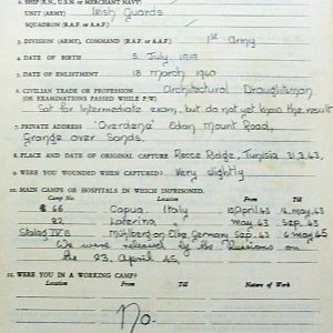 CAVENDISH, Kieron Dermot, 2721162, Lance Serjeant, 1st Battalion IRISH GUARDS, Tunisia, 31 March 1943 - WO 344-58-2