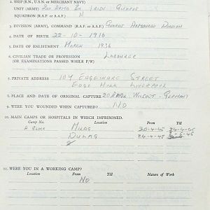 CONNOLLY, James Patrick, 2718414, Sergeant, 2nd Armoured Battalion IRISH GUARDS, Captured Germany, 20 April 1945 - WO 344-70-2