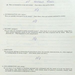 COSGROVE, Thomas, 2723349, Guardsman, 3rd Battalion IRISH GUARDS, Captured Germany, 20 April 1945 - WO 344-74-1