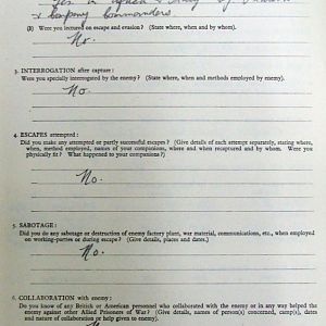 ADAMS, Leonard, 2719389, Guardsman, 1st Battalion IRISH GUARDS, Captured Italy, 10 Feb 1944 - WO 344-2-1