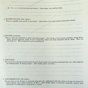 AYRE, Frank, 2721261, Guardsman, 1st Battalion IRISH GUARDS, Captured Italy, 4 Feb 1944 - WO 344-12-2