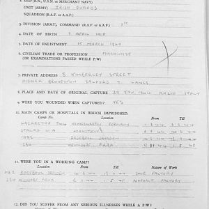 BENJAMIN, Hyman, 2720308, Guardsman, 1st Battalion IRISH GUARDS, Captured Italy, 29 Jan 1944 - WO 344-24-2