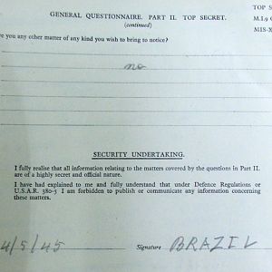 BRAZIL, William, 2723545, Guardsman, 1st Battalion IRISH GUARDS, Captured Italy, 22 Feb 1944 - WO 344-38-2