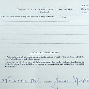 MURPHY, James, 2719661, Corporal, 1st Battalion IRISH GUARDS, Captured Tunisia, 30 Mar 1943 - WO 344-229-2