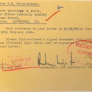 Welsh Guards Missing Personnel, BEF