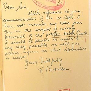 Welsh Guards Missing Personnel, BEF