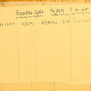 Scots Guards Missing Personnel, NWE