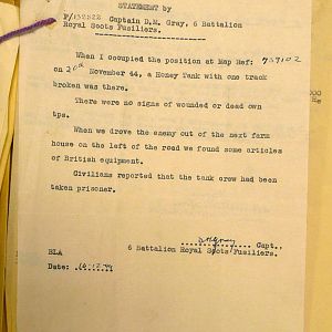 Scots Guards Missing Personnel, NWE