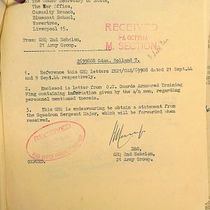 Scots Guards Missing Personnel, NWE