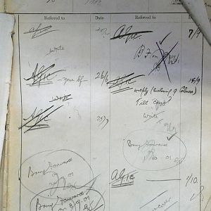 Designs for King's Colour and badges for 1st Battn Irish Guards