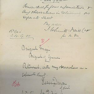 Designs for King's Colour and badges for 1st Battn Irish Guards