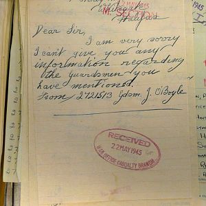 1st Battalion Irish Guards, Italy, Missing Personnel file