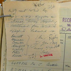 1st Battalion Irish Guards, Italy, Missing Personnel file
