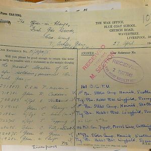 1st Battalion Irish Guards, Italy, Missing Personnel file