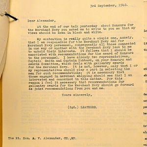 Procedure for the submission of recommendations for awards to the Merchant Navy