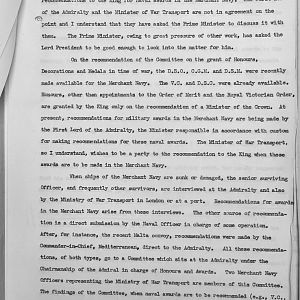 Procedure for the submission of recommendations for awards to the Merchant Navy