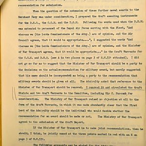 Procedure for the submission of recommendations for awards to the Merchant Navy