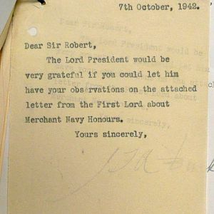 Procedure for the submission of recommendations for awards to the Merchant Navy