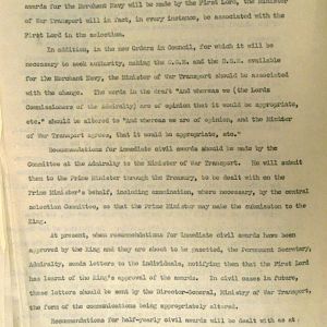 Procedure for the submission of recommendations for awards to the Merchant Navy