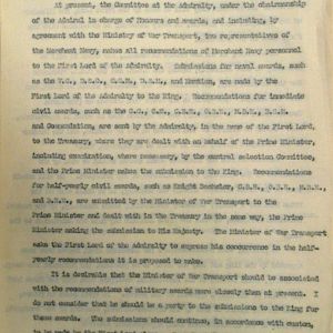 Procedure for the submission of recommendations for awards to the Merchant Navy