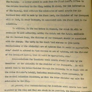 Procedure for the submission of recommendations for awards to the Merchant Navy