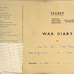 January War Diary, 3 Tank Battalion Scots Guards 1944