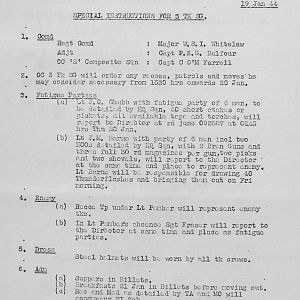 January Appendices, 3 Tank Battalion Scots Guards 1944