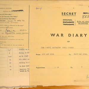 May War Diary, 3 Tank Battalion Scots Guards 1944