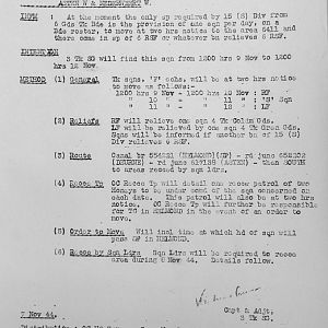 November Appendices, 3 Tank Battalion Scots Guards 1944