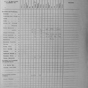 November Appendices, 3 Tank Battalion Scots Guards 1944
