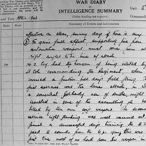 March War Diary, 3rd Battalion Irish Guards, 1943