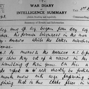 June War Diary, 3rd Battalion Irish Guards, 1943