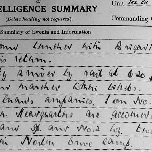 September War Diary, 3rd Battalion Irish Guards, 1943