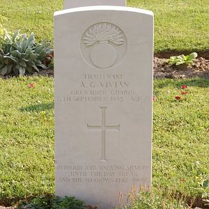 Vivian's Headstone, Padua War Cemetery, Italy