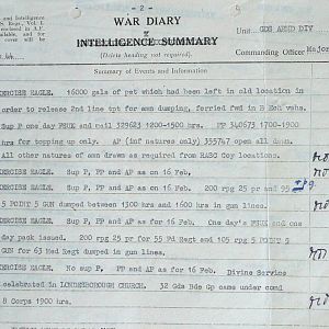 February War Diary, G Branch Guards Armoured Division, 1944