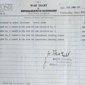 February War Diary, G Branch Guards Armoured Division, 1944