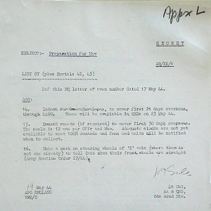 May War Diary, G Branch Guards Armoured Division, 1944