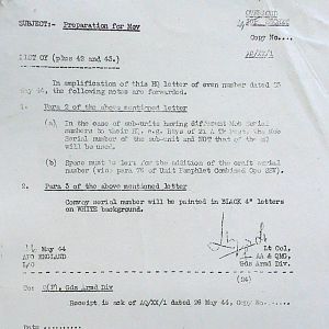 May War Diary, G Branch Guards Armoured Division, 1944