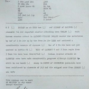 June War Diary, G Branch Guards Armoured Division, 1944