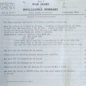 July War Diary, G Branch Guards Armoured Division, 1944