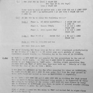 August War Diary, Guards Armoured Division, G Branch, 1944