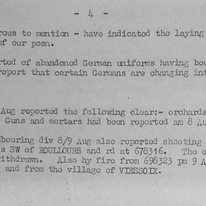 August War Diary, Guards Armoured Division, G Branch, 1944