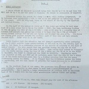 August War Diary, Guards Armoured Division, G Branch, 1944