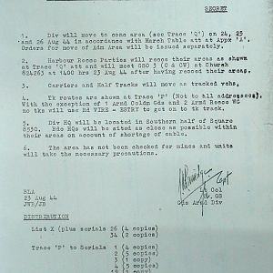 August War Diary, Guards Armoured Division, G Branch, 1944