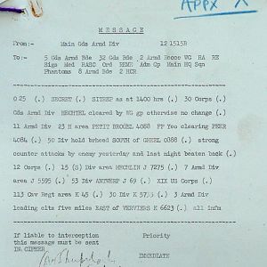 September War Diary, Guards Armoured Division, G Branch, 1944